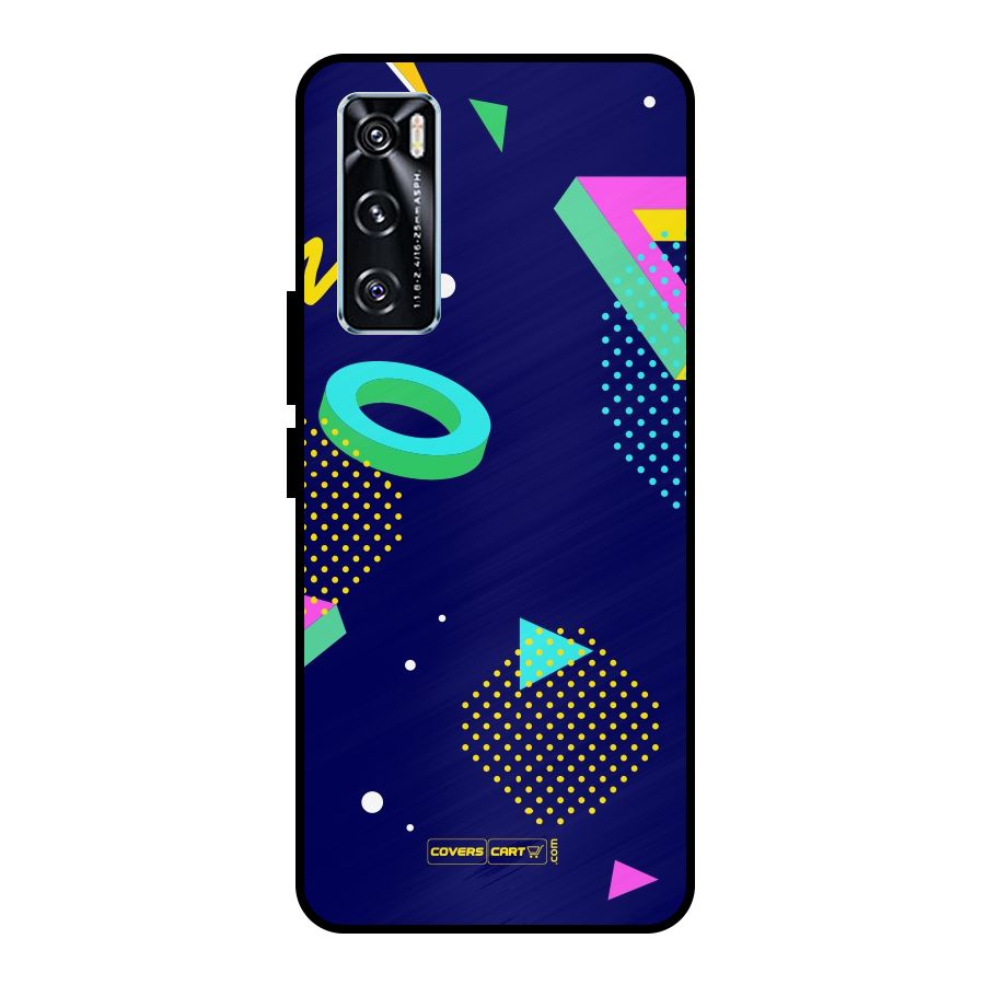 Retro Abstract Metal Back Case for Vivo V20 SE
