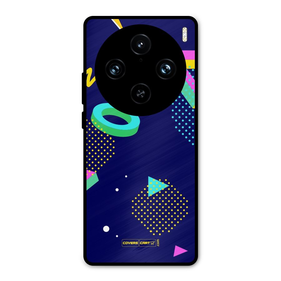 Retro Abstract Metal Back Case for Vivo X100 Pro