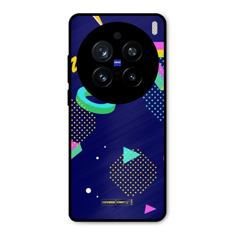 Retro Abstract Metal Back Case for Vivo X200 Pro