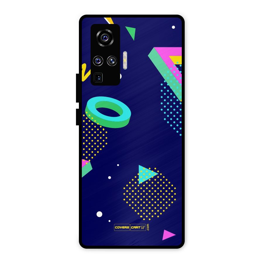 Retro Abstract Metal Back Case for Vivo X50 Pro