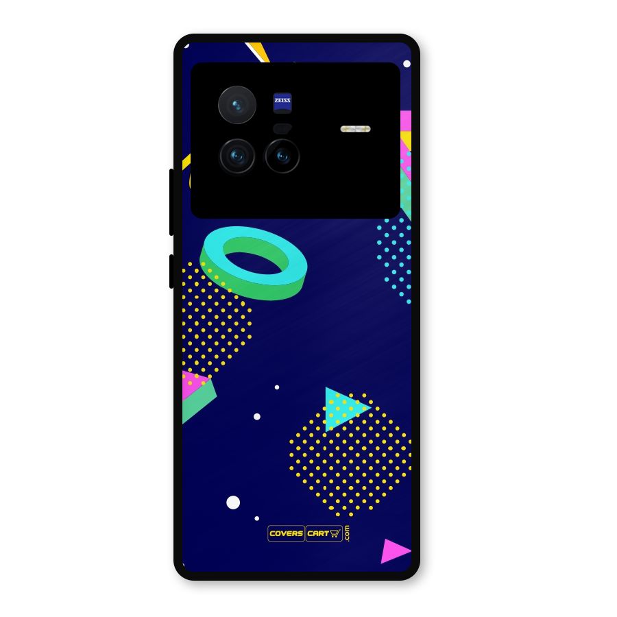 Retro Abstract Metal Back Case for Vivo X80