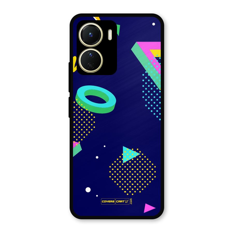 Retro Abstract Metal Back Case for Vivo Y16