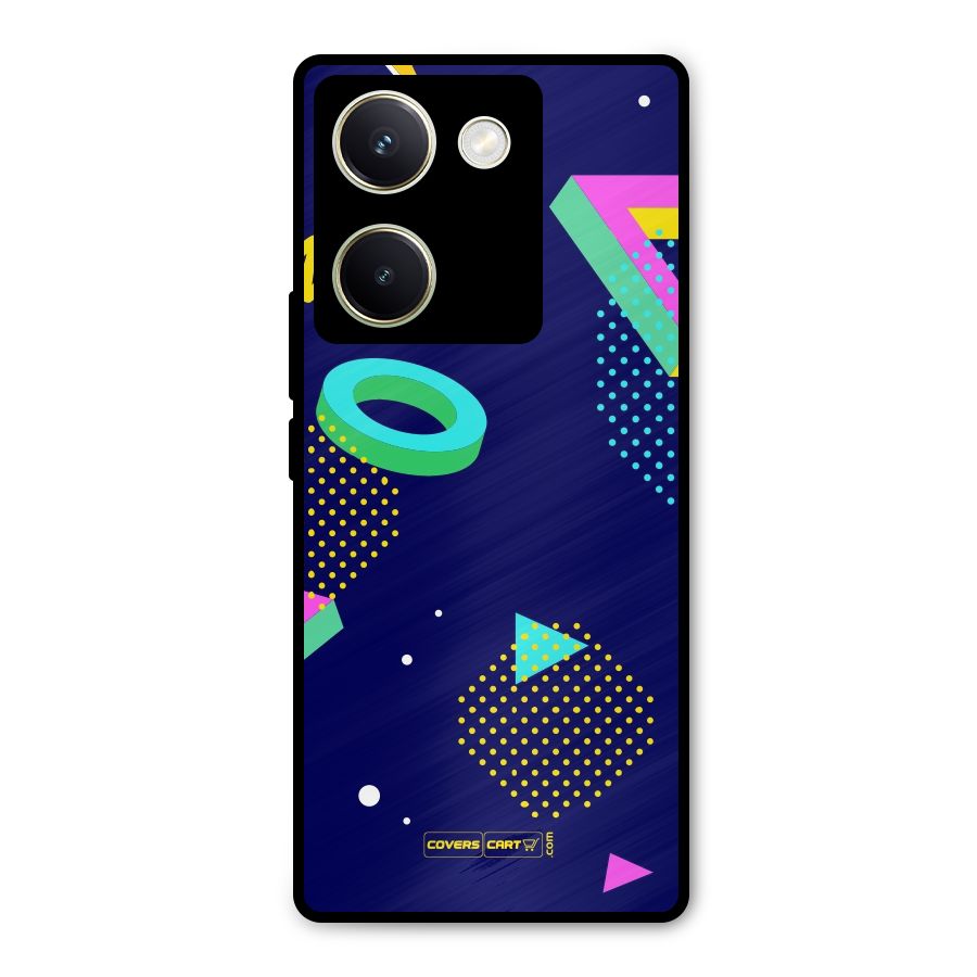 Retro Abstract Metal Back Case for Vivo Y200 Pro
