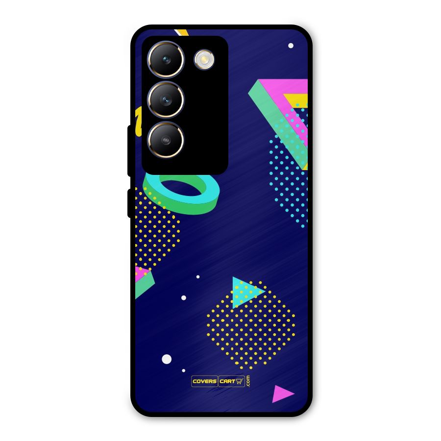 Retro Abstract Metal Back Case for Vivo Y200e