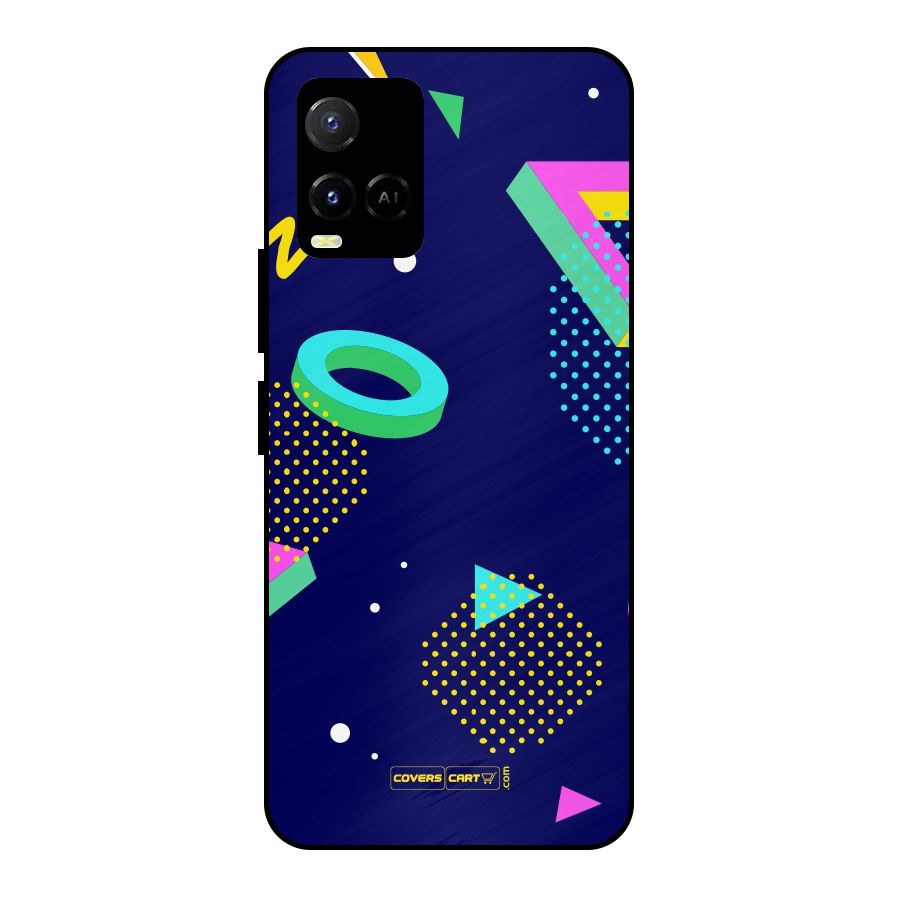 Retro Abstract Metal Back Case for Vivo Y21T
