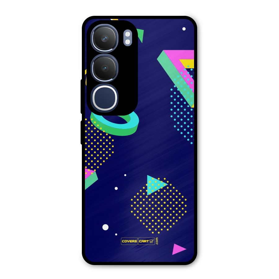 Retro Abstract Metal Back Case for Vivo Y29