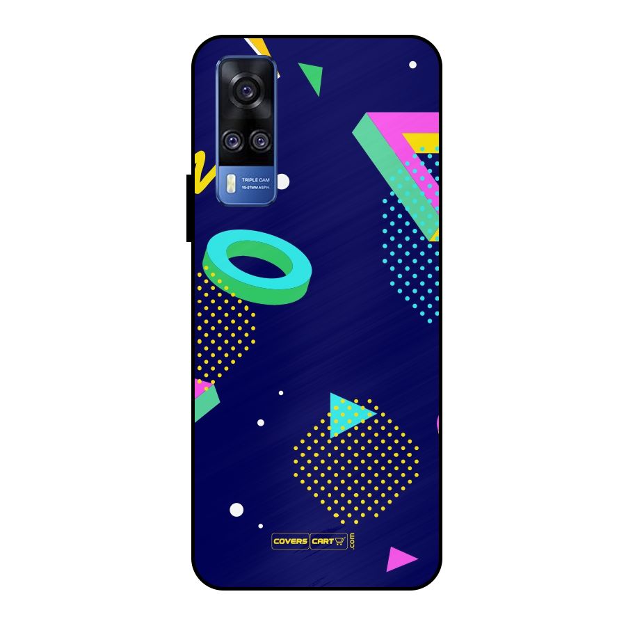 Retro Abstract Metal Back Case for Vivo Y51