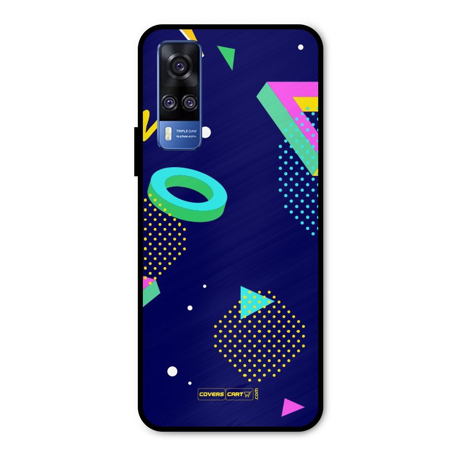 Retro Abstract Metal Back Case for Vivo Y51A