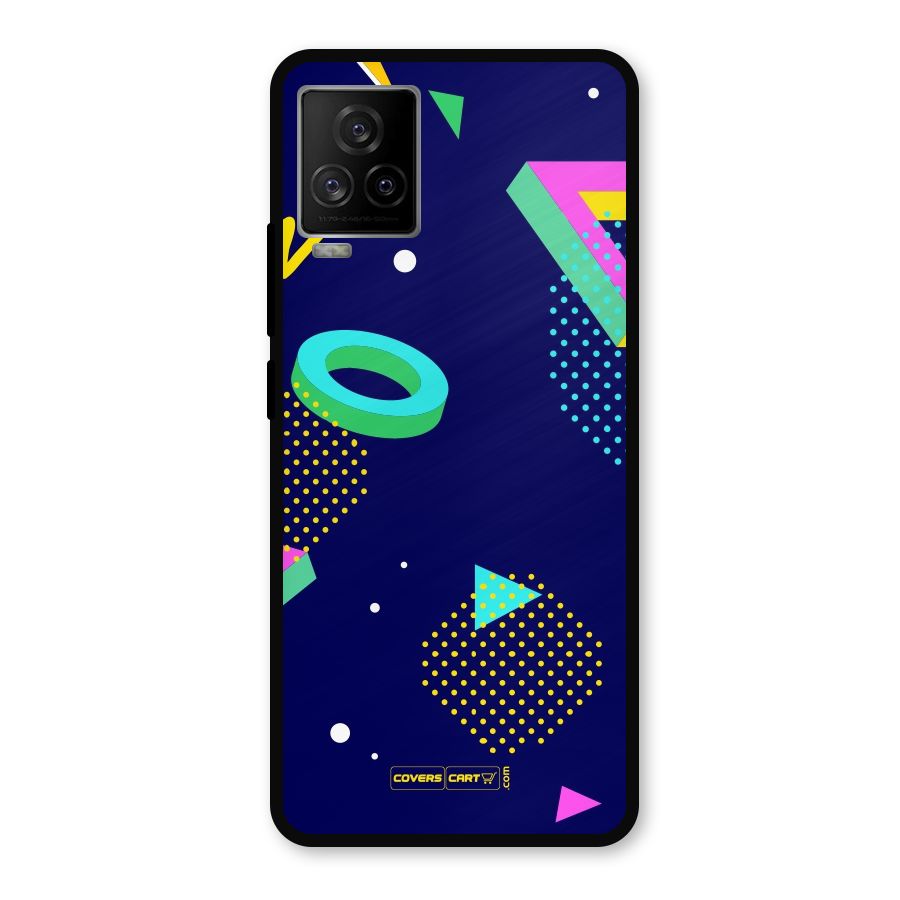 Retro Abstract Metal Back Case for iQOO 7 Legend 5G