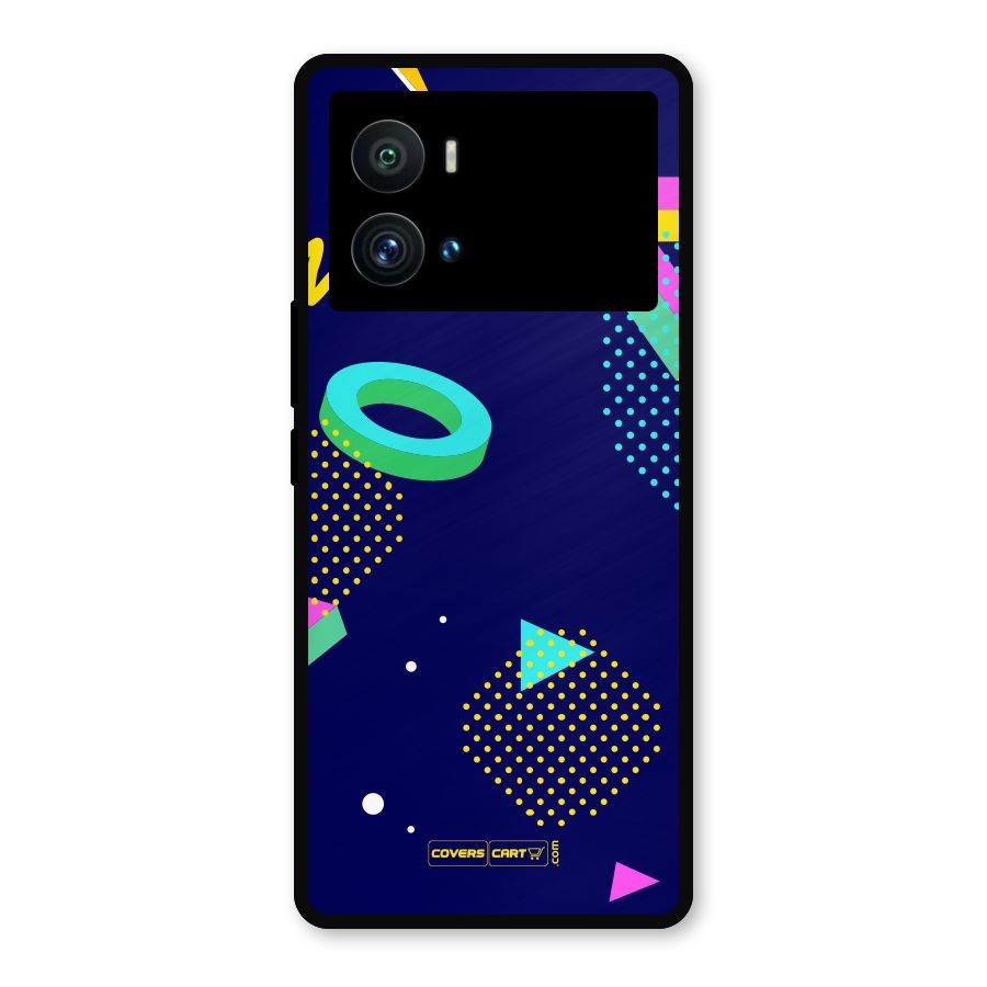 Retro Abstract Metal Back Case for iQOO 9 Pro