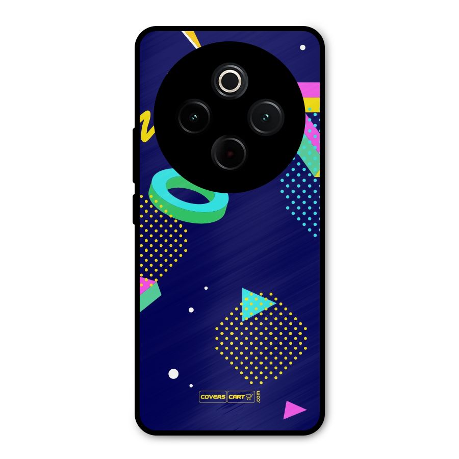 Retro Abstract Metal Back Case for iQOO Z10