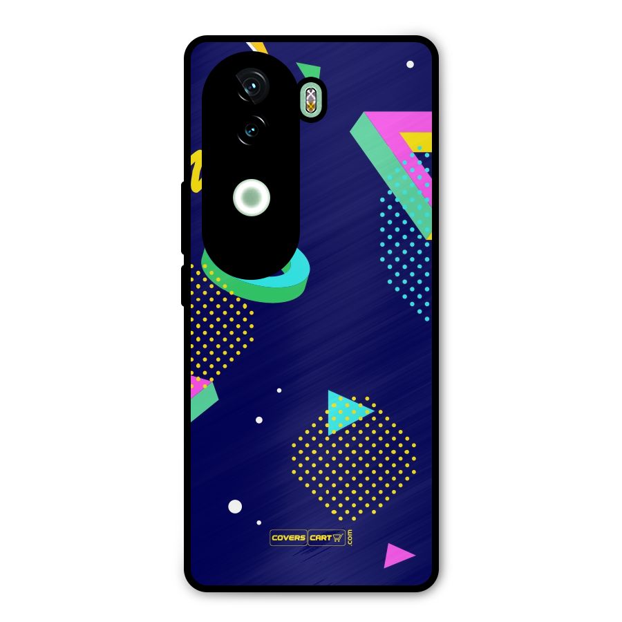 Retro Abstract Metal Back Case for iQOO Z9s