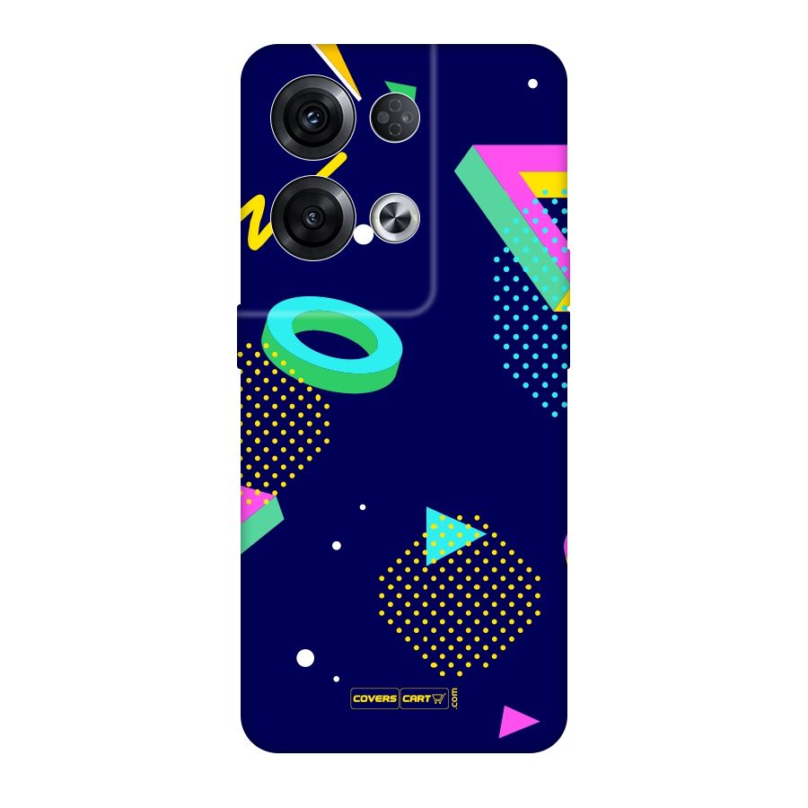 Retro Abstract Original Polycarbonate Back Case for Oppo Reno8 Pro 5G