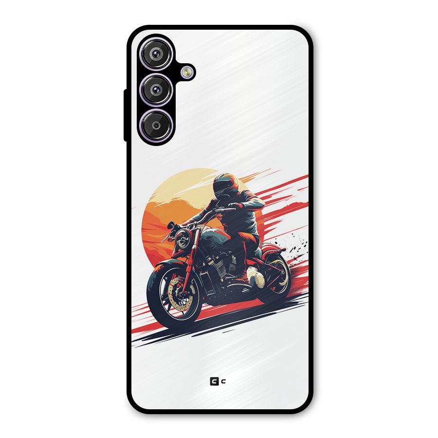 Retro Biker Metal Back Case for Galaxy F15