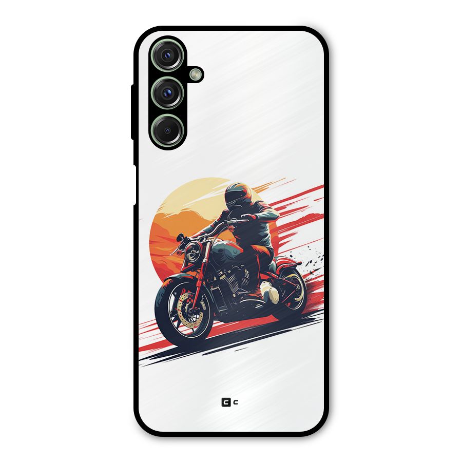 Retro Biker Metal Back Case for Galaxy F34