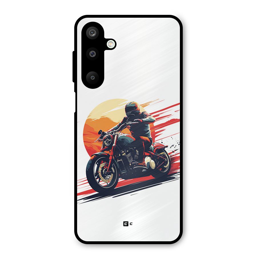 Retro Biker Metal Back Case for Galaxy M16