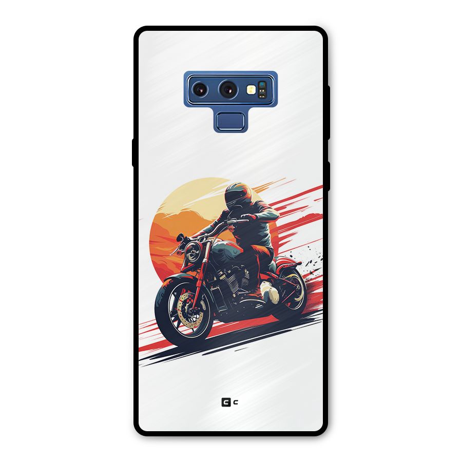 Retro Biker Metal Back Case for Galaxy Note 9