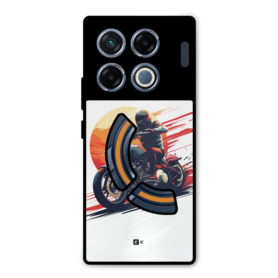Retro Biker Metal Back Case for Infinix GT 20 Pro