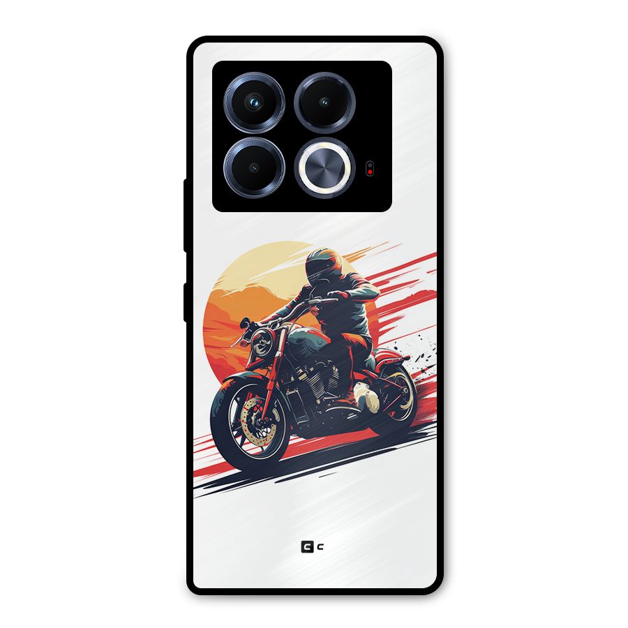 Retro Biker Metal Back Case for Infinix Note 40 5G
