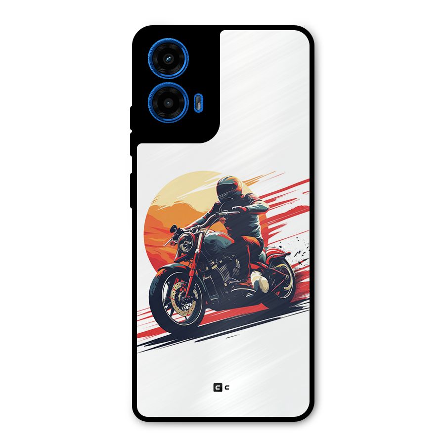 Retro Biker Metal Back Case for Moto G45