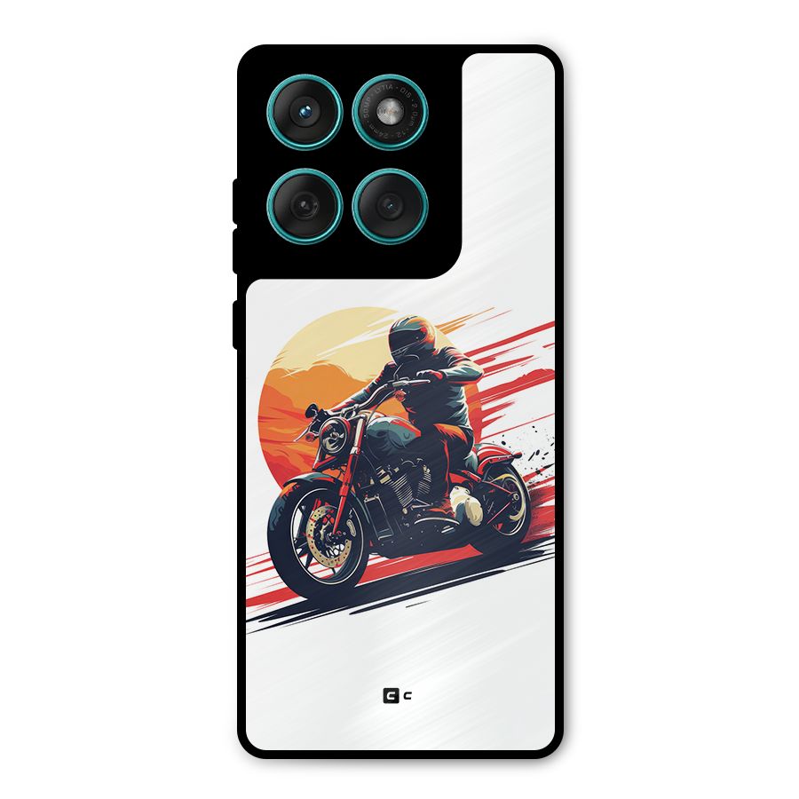 Retro Biker Metal Back Case for Motorola Edge 60