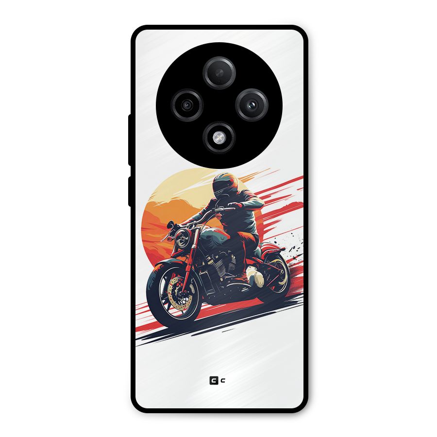 Retro Biker Metal Back Case for Oppo F27 Pro Plus