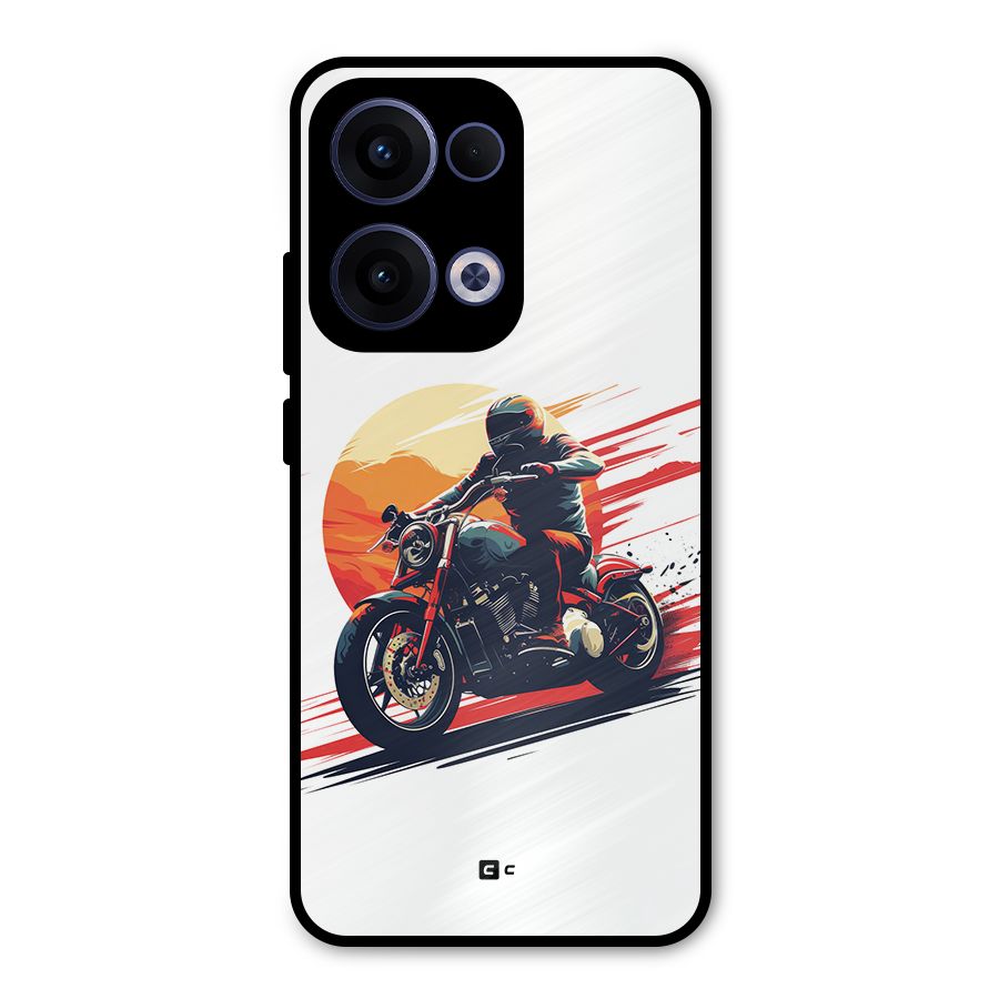 Retro Biker Metal Back Case for Oppo Reno13