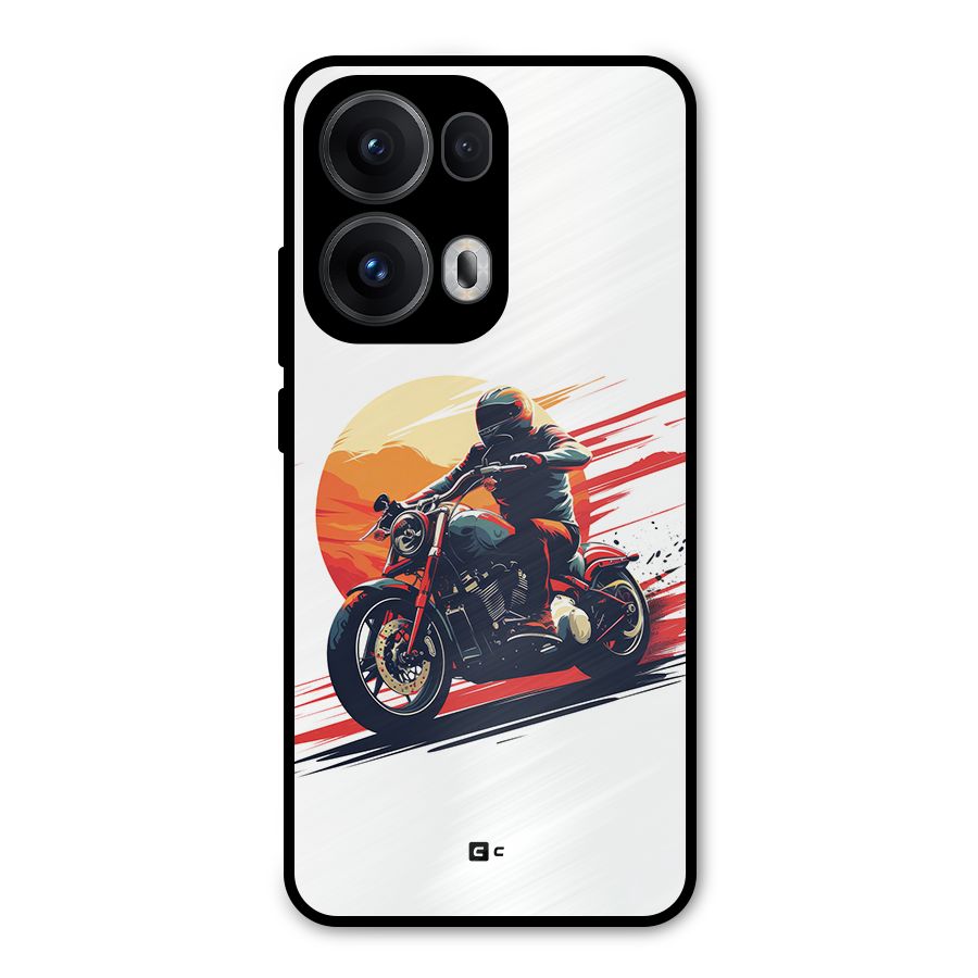 Retro Biker Metal Back Case for Oppo Reno13 Pro