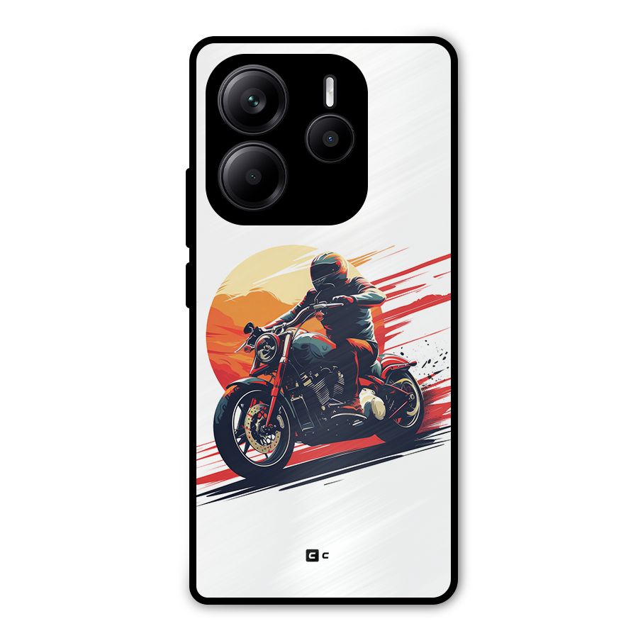 Retro Biker Metal Back Case for Redmi Note 14 5G