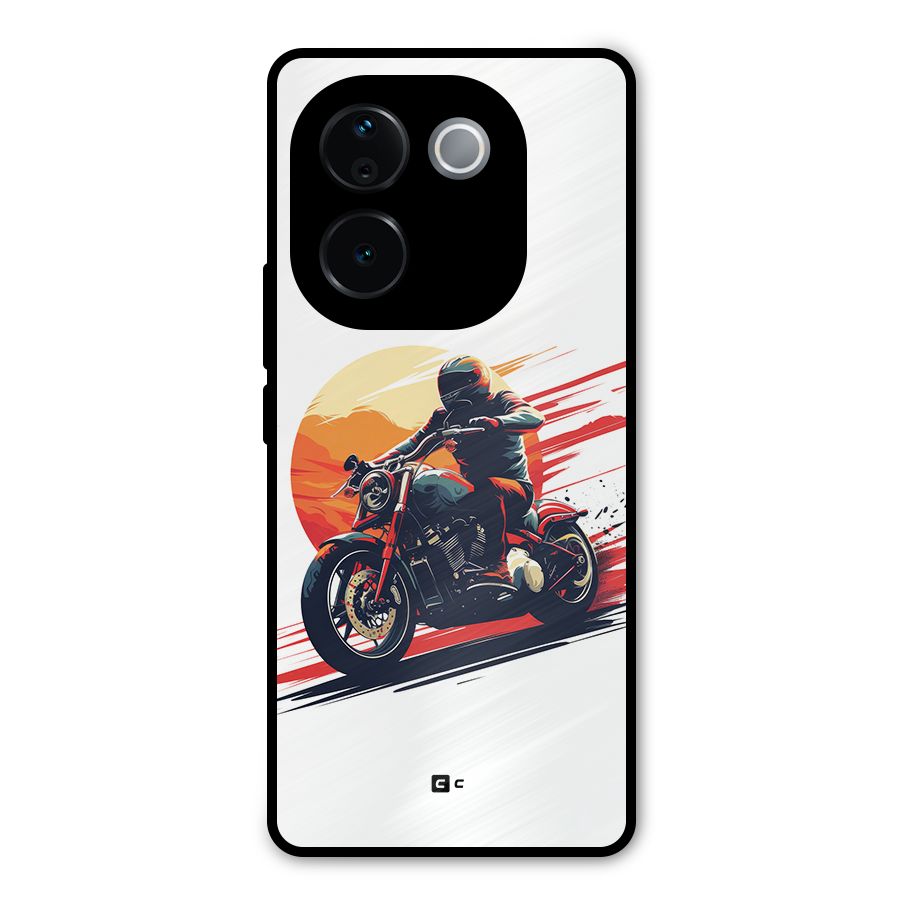 Retro Biker Metal Back Case for Vivo T3 Pro