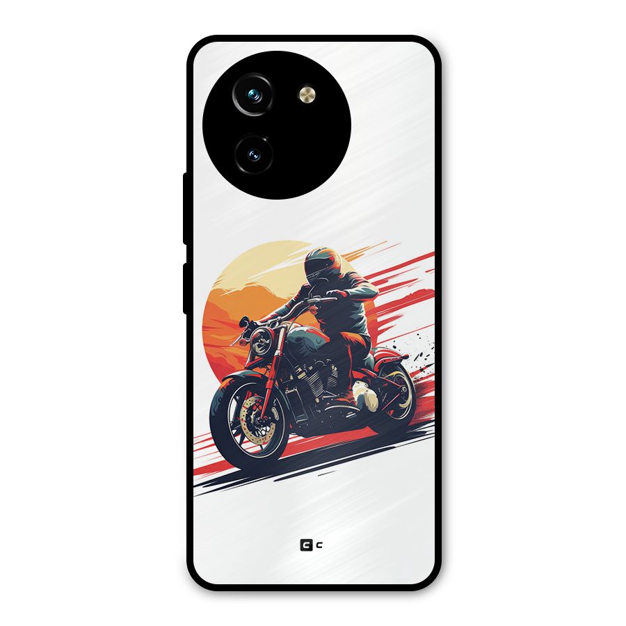Retro Biker Metal Back Case for Vivo T3x