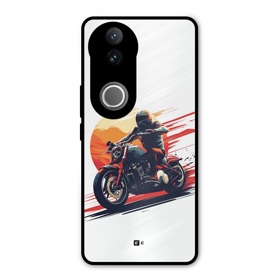 Retro Biker Metal Back Case for Vivo V50e