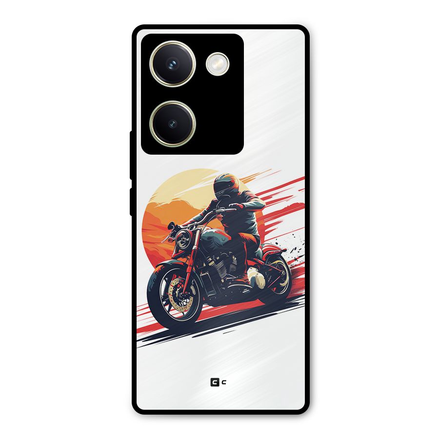 Retro Biker Metal Back Case for Vivo Y200 Pro