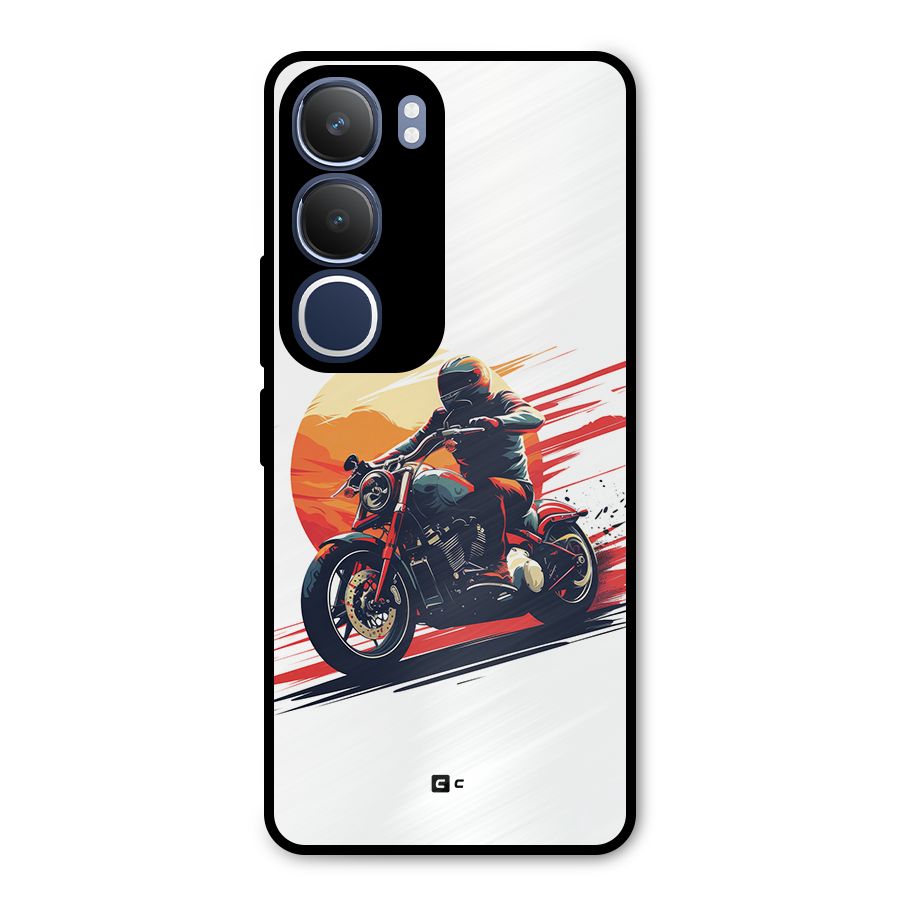 Retro Biker Metal Back Case for Vivo Y29