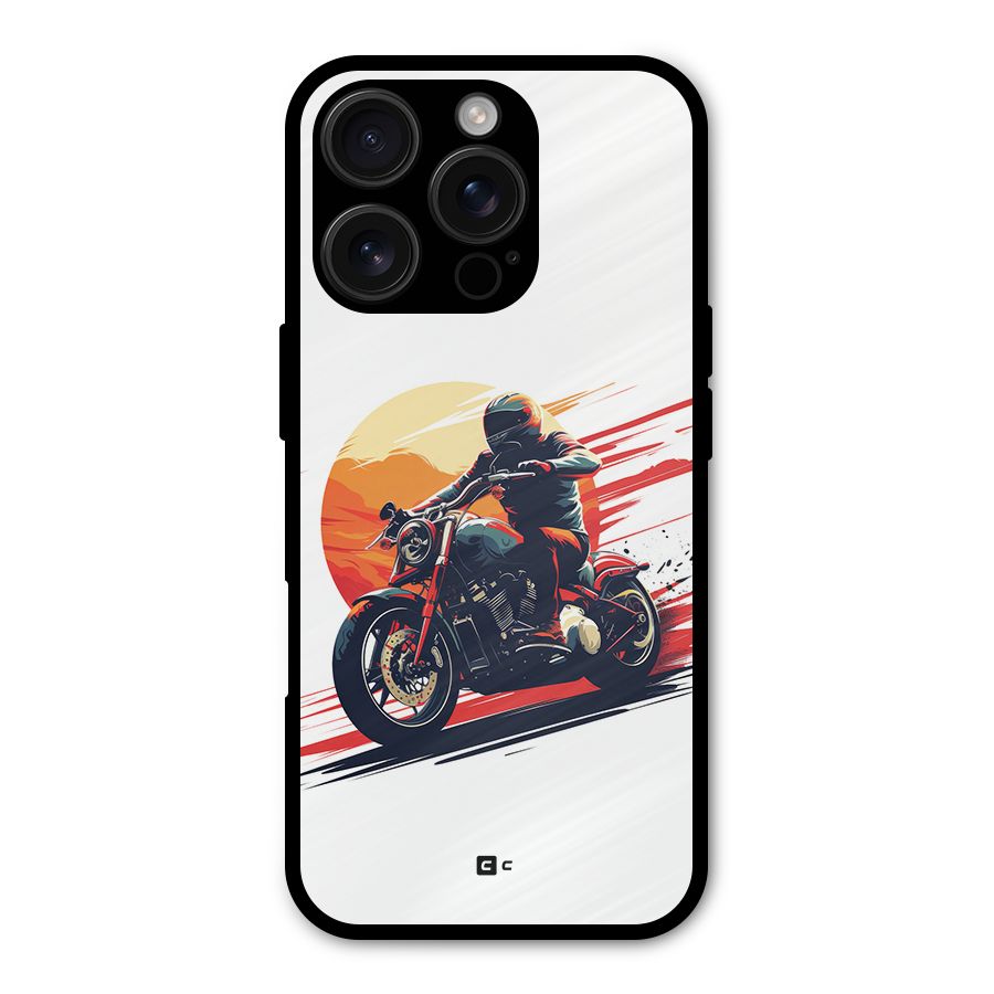 Retro Biker Metal Back Case for iPhone 16 Pro