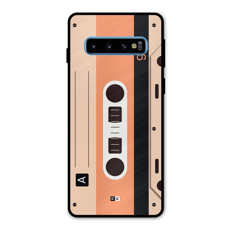 Retro Cassete Metal Back Case for Galaxy S10