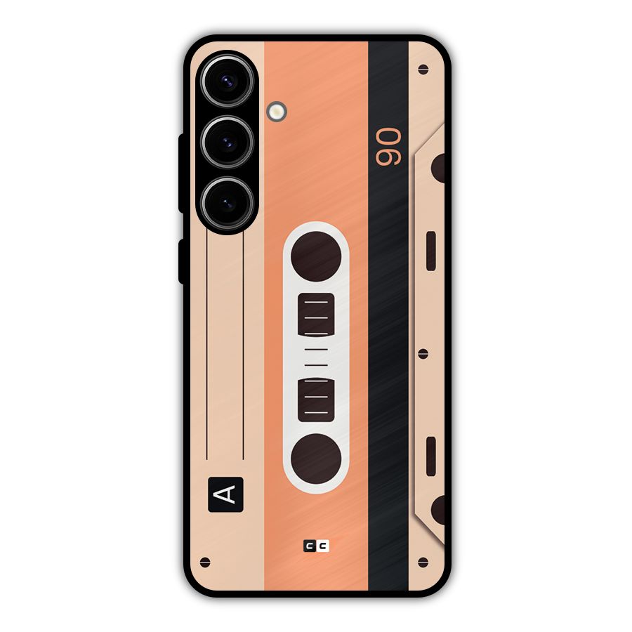 Retro Cassete Metal Back Case for Galaxy S24 Plus