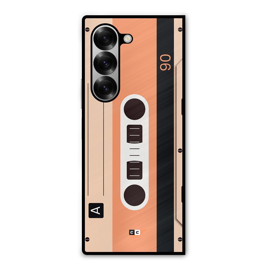 Retro Cassete Metal Back Case for Galaxy Z Fold6