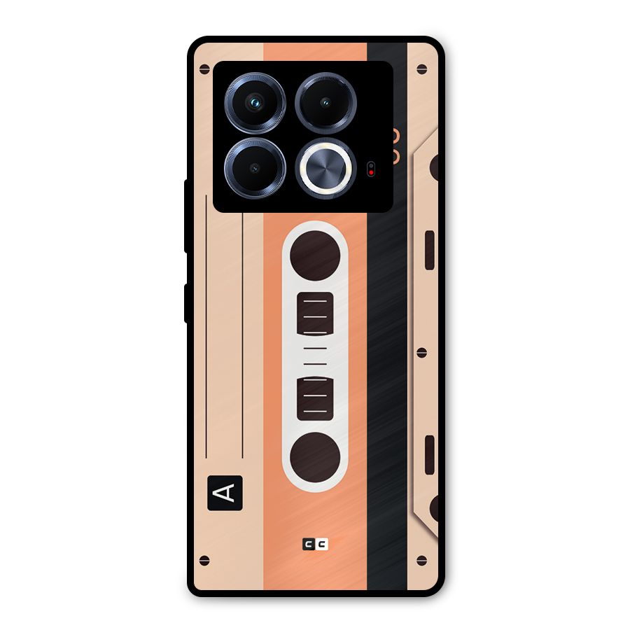 Retro Cassete Metal Back Case for Infinix Note 40 5G