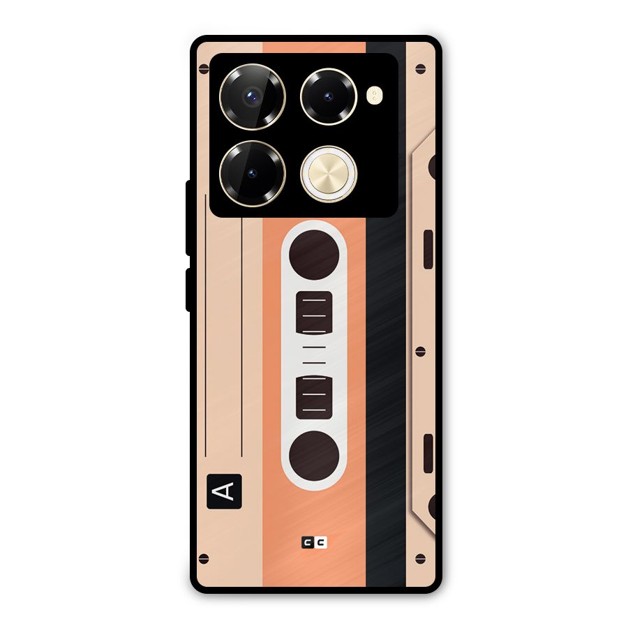 Retro Cassete Metal Back Case for Infinix Note 40 Pro Plus