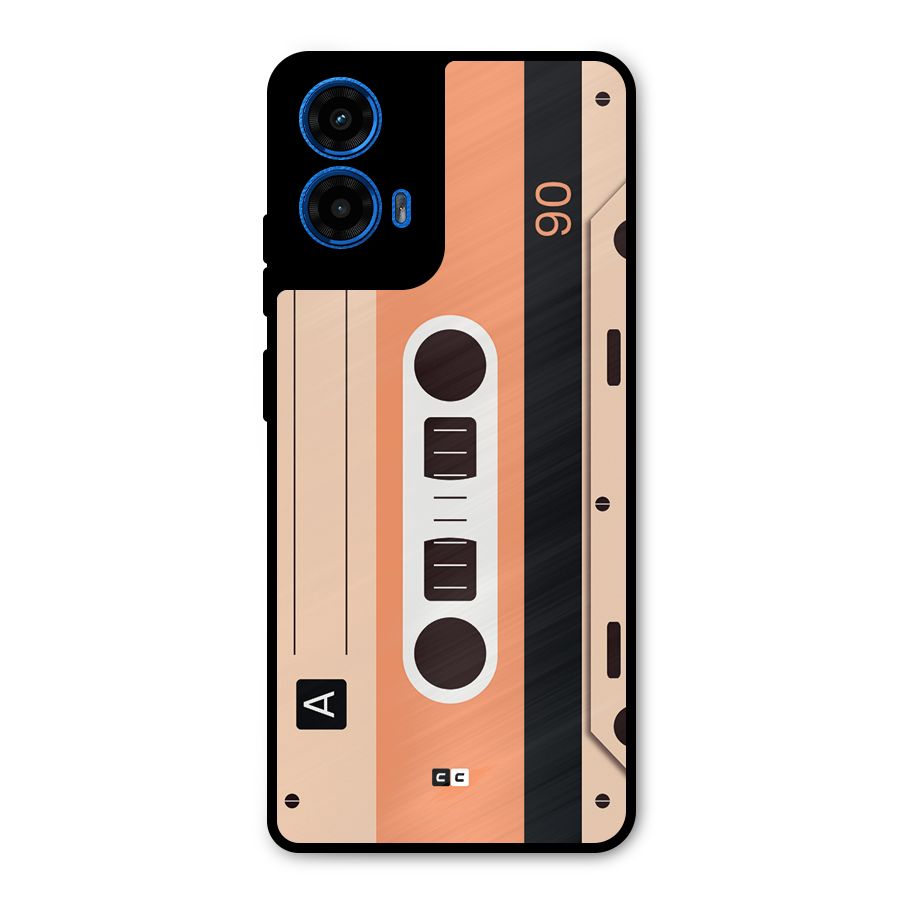 Retro Cassete Metal Back Case for Moto G45