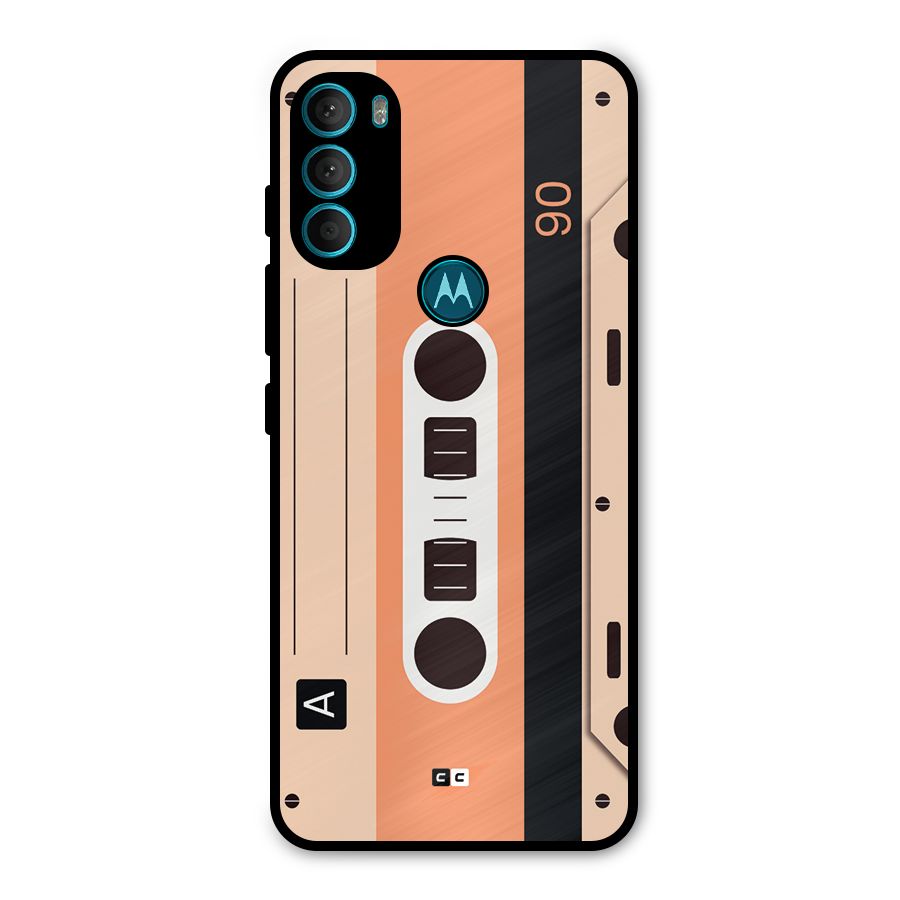 Retro Cassete Metal Back Case for Moto G71 5G
