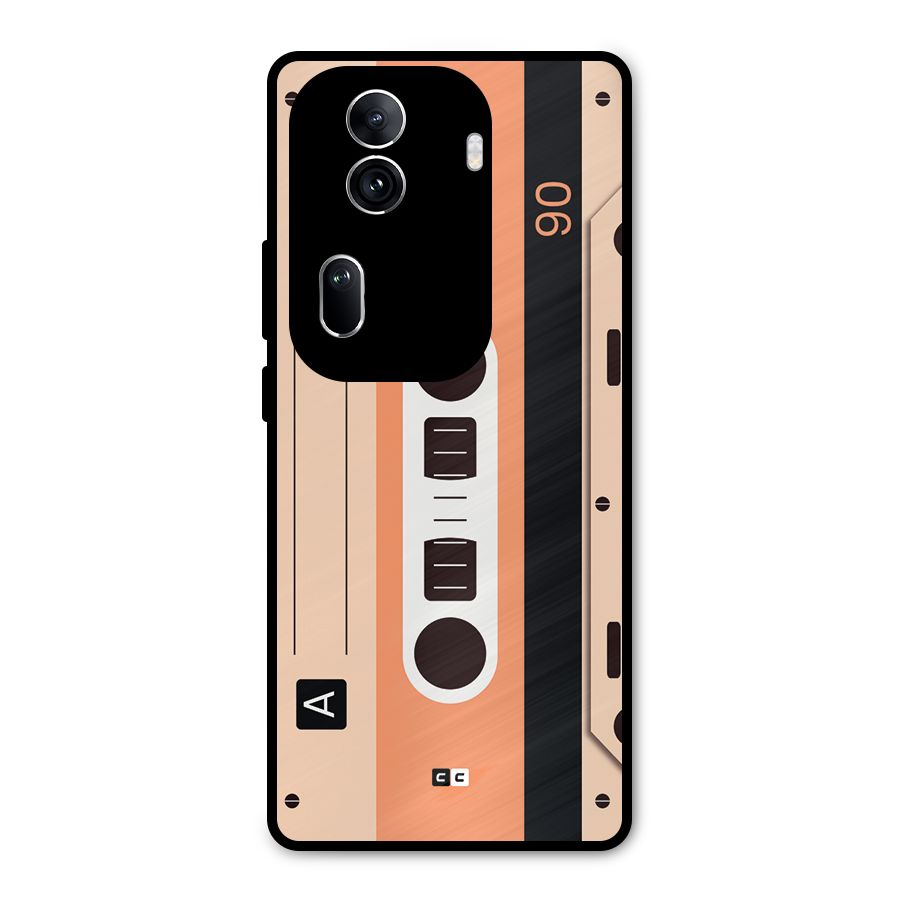 Retro Cassete Metal Back Case for Oppo Reno11 Pro 5G