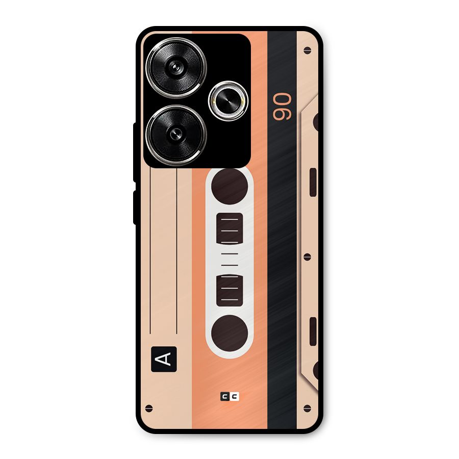 Retro Cassete Metal Back Case for Poco F6