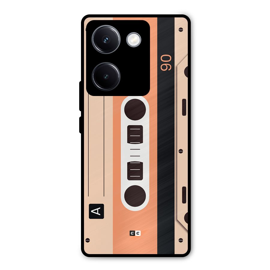 Retro Cassete Metal Back Case for Vivo Y300 Plus