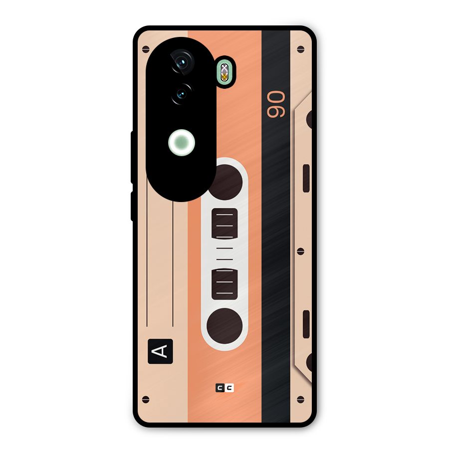 Retro Cassete Metal Back Case for iQOO Z9s