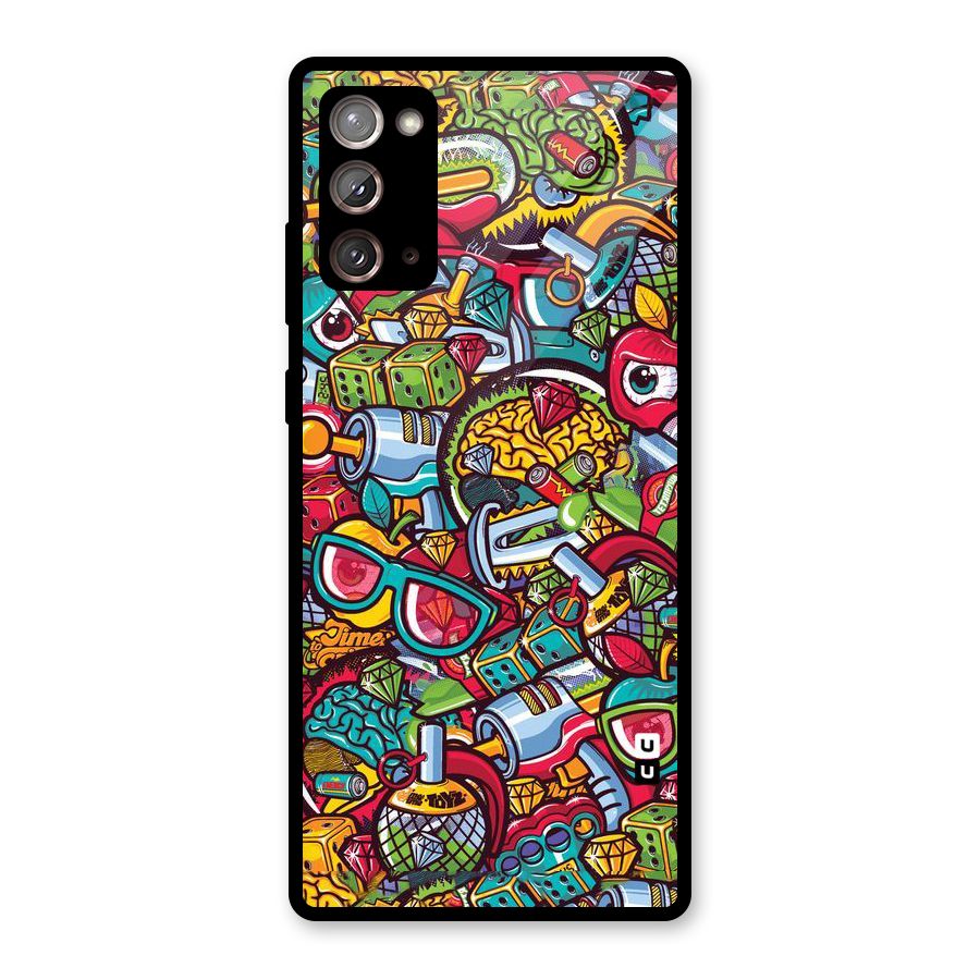 Retro Diamond Design Glass Back Case for Galaxy Note 20