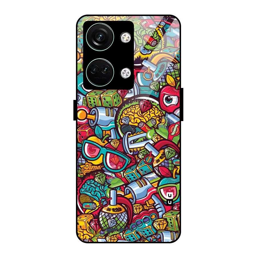 Retro Diamond Design Glass Back Case for Oneplus Nord 3