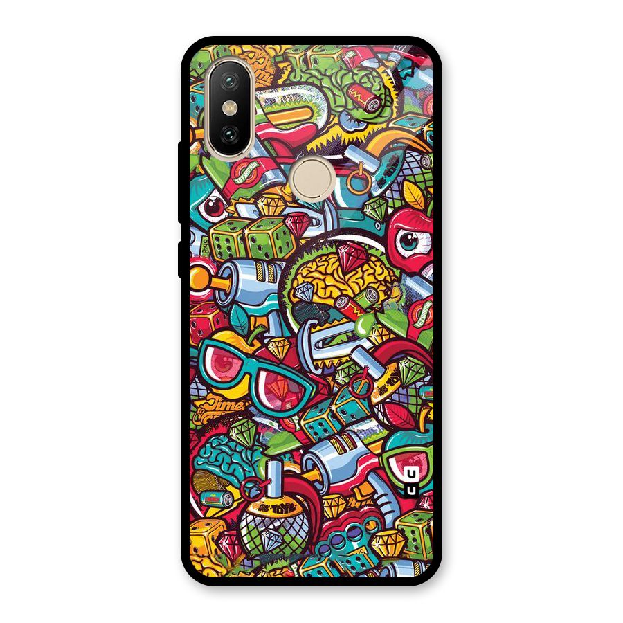 Retro Diamond Design Glass Back Case for Redmi A2