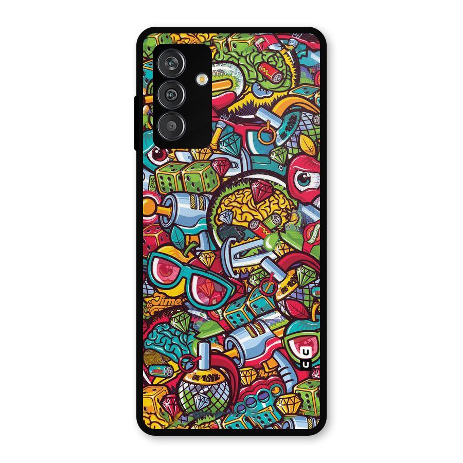 Retro Diamond Design Metal Back Case for Galaxy F13